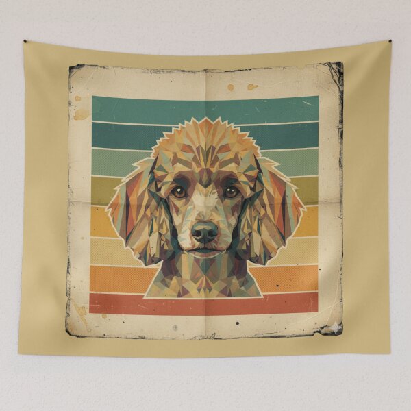 Item preview, Caniche Poodle Geométrico Arte Low Poly Retro designed and sold by bsbd-action.