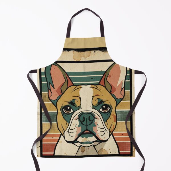 Item preview, Bulldog Francés Pop Art Vintage Manchas Café designed and sold by bsbd-action.