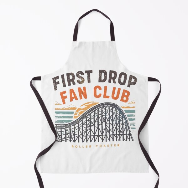 Item preview, First Drop Fan Club – Retro Wooden Roller Coaster Sunset Design for Theme Park Enthusiasts designed and sold by Coaster Culture Industries.