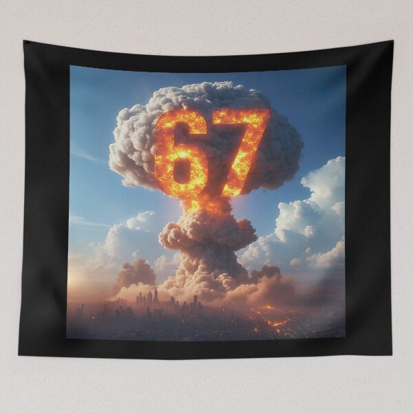 Item preview, Six Seven 6-7 Nuclear Explosion Mushroom Cloud Beta designed and sold by The Funky Sprunki.