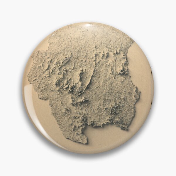 Item preview, Suriname Shaded Relief 3D Map digitally-rendered designed and sold by ThinkAboutMaps.