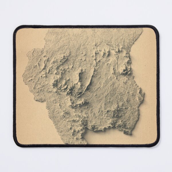 Item preview, Suriname Shaded Relief 3D Map digitally-rendered designed and sold by ThinkAboutMaps.
