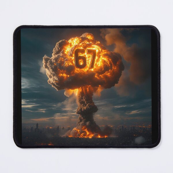 Item preview, Six Seven 6-7 Nuclear Explosion Mushroom Cloud Alpha designed and sold by The Funky Sprunki.
