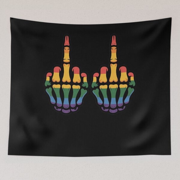 Item preview, Skeleton Rock Hand LGBT-Q Cool Rainbow Flag Gay Pride Ally 1 designed and sold by AmparoBoyle.