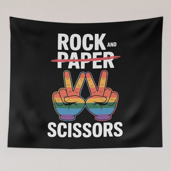 Item preview, Rock Paper Scissors Funny Lesbian Pride LGBT designed and sold by marcusry.