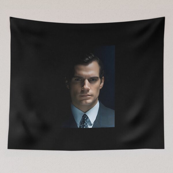 Item preview, Henry Cavill Portrait – Classic Cinematic Elegance in Dark Light designed and sold by aziakuboires.