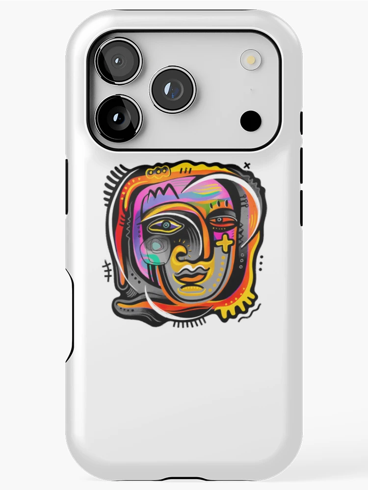 Thumbnail 1 of 4, iPhone Case, Color Pulse – Abstract Face designed and sold by ProbiFile.
