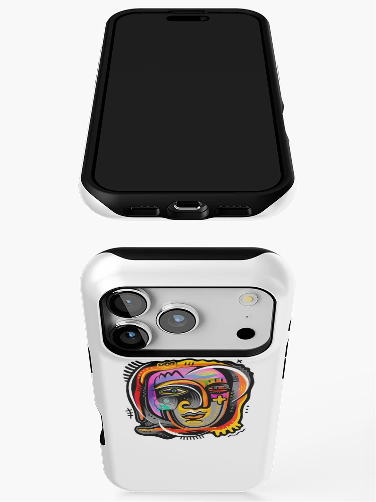 Thumbnail 3 of 4, iPhone Case, Color Pulse – Abstract Face designed and sold by ProbiFile.