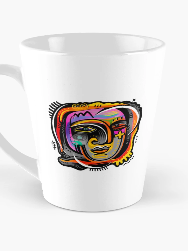 Thumbnail 3 of 4, Coffee Mug, Color Pulse – Abstract Face designed and sold by ProbiFile.