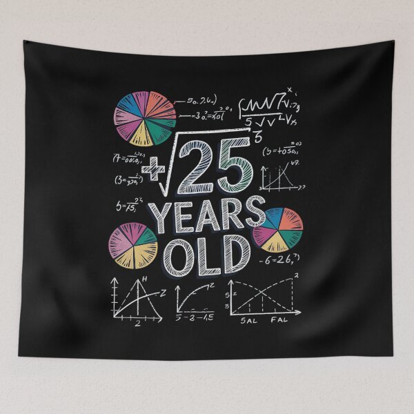 Item preview, Square Root Of 25 5th Birthday 5 Year Old Math Lover  designed and sold by KonstanKoraner.