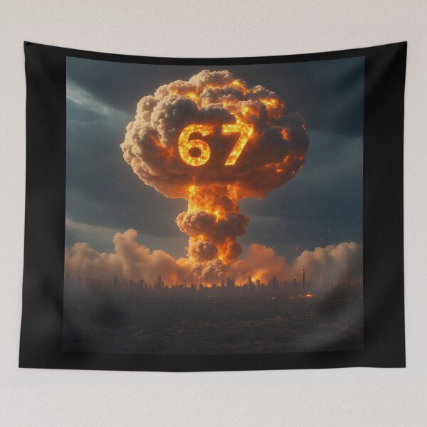 Item preview, Six Seven 6-7 Nuclear Explosion Mushroom Cloud Delta designed and sold by The Funky Sprunki.