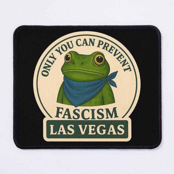 Item preview, Anti-Fascist Frog Art No Kings Resist: Las Vegas designed and sold by PinUpPizzazz.