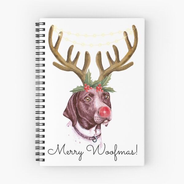 Item preview, Cute Watercolor Christmas English Pointer Reindeer designed and sold by ZoesPlace.