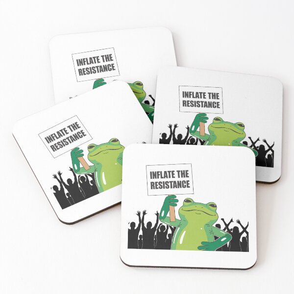 Item preview, Inflate the Resistance Frog Protest Sticker – Activist Satire Illustration designed and sold by Instant Trend Shop.