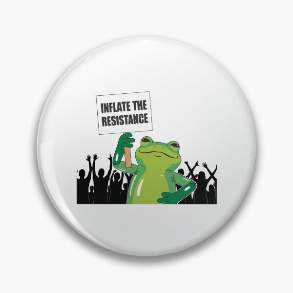 Item preview, Inflate the Resistance Frog Protest Sticker – Activist Satire Illustration designed and sold by Instant Trend Shop.