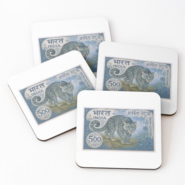 Item preview, 1987 India Snow Leopard Postage Stamp Art designed and sold by retrographics.