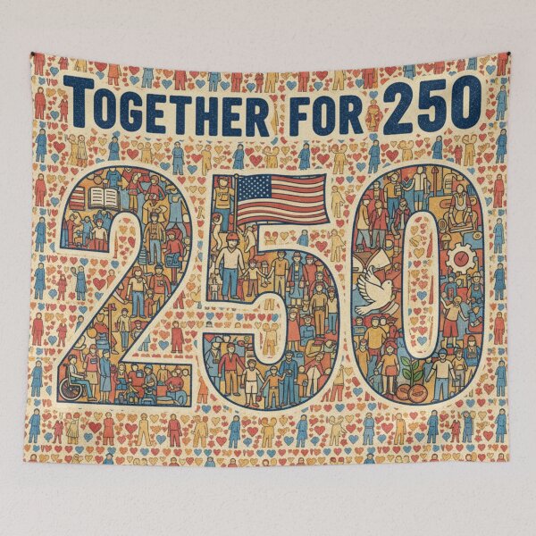 Item preview, Together for 250 – America 250th Anniversary Design | 1776–2026 USA Semiquincentennial Celebration of Freedom and Unity designed and sold by VibranPalette.