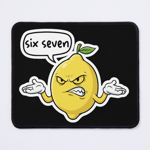 Item preview, Angry Lemon Six Seven Funny Frustrated Shrug 67 designed and sold by YourArt7.