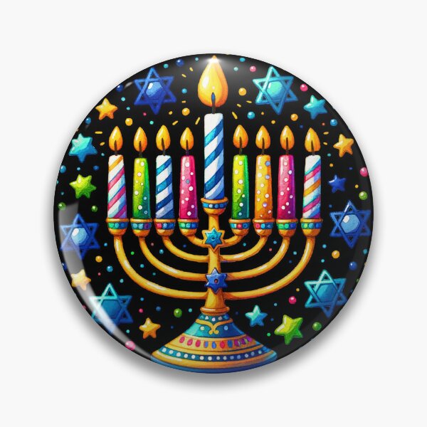 Item preview, Colorful Hanukkah Menorah Design With Stars Of David designed and sold by DEC02.