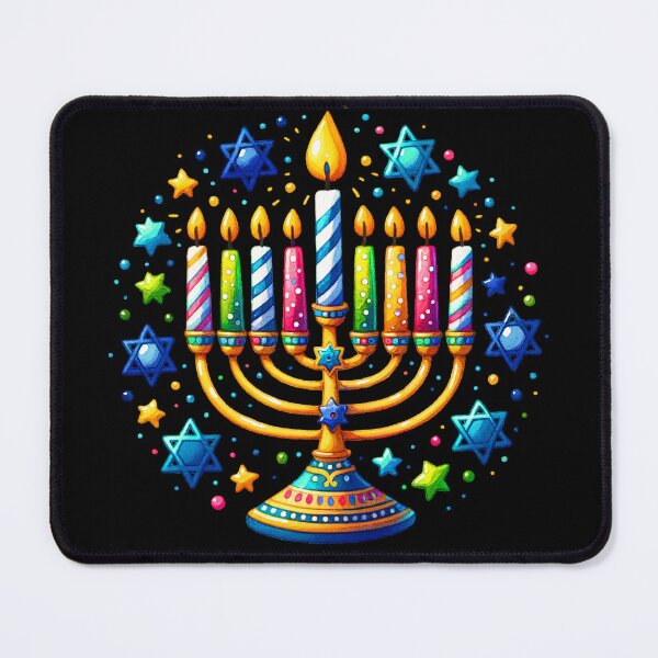 Item preview, Colorful Hanukkah Menorah Design With Stars Of David designed and sold by DEC02.