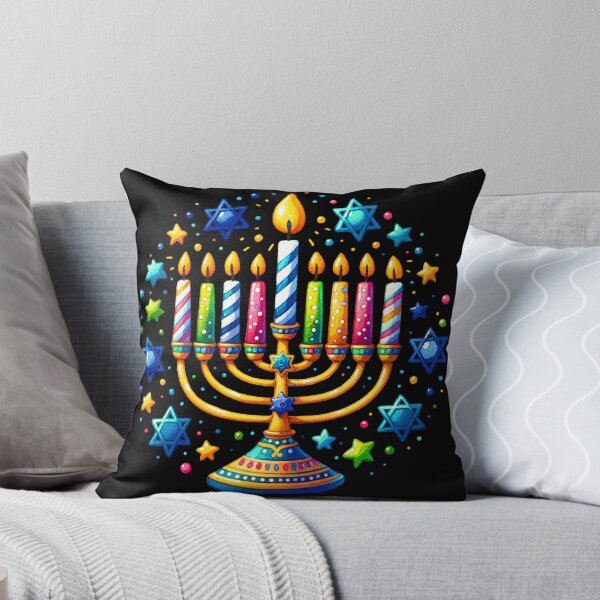 Item preview, Colorful Hanukkah Menorah Design With Stars Of David designed and sold by DEC02.