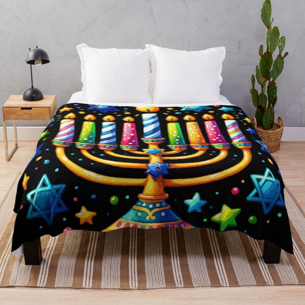Item preview, Colorful Hanukkah Menorah Design With Stars Of David designed and sold by DEC02.