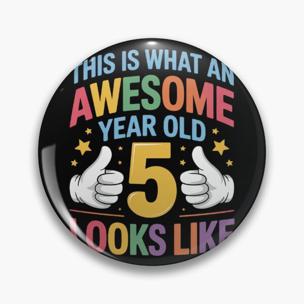 Item preview, This is what an awesome 5 year old looks like 5th birthday 1  designed and sold by KonstanKoraner.