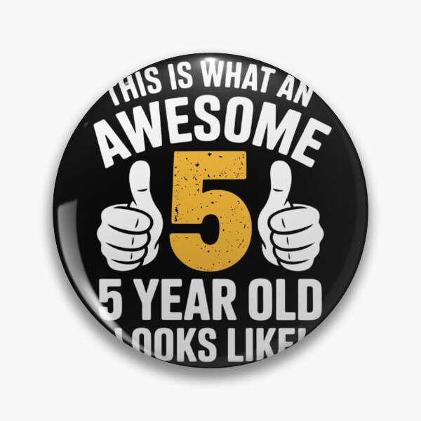 Item preview, This is what an awesome 5 year old looks like 5th birthday  designed and sold by KonstanKoraner.