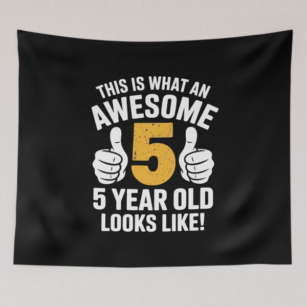 Item preview, This is what an awesome 5 year old looks like 5th birthday  designed and sold by KonstanKoraner.