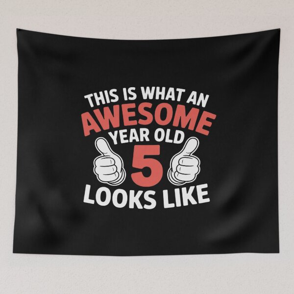 Item preview, This is what an awesome 5 year old looks like 5th Birthday1  designed and sold by KonstanKoraner.