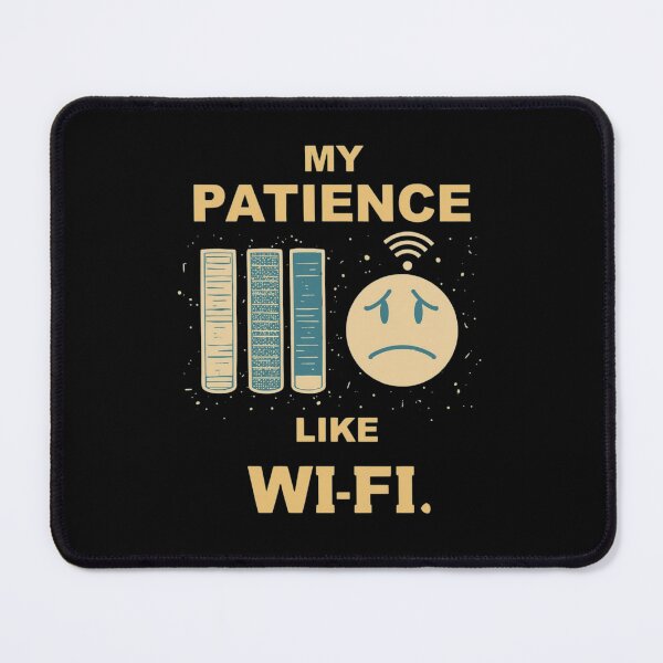 Item preview, My Patience Is Like Wi-Fi: Funny Frustrated Emoji Design designed and sold by Tucker-Art.