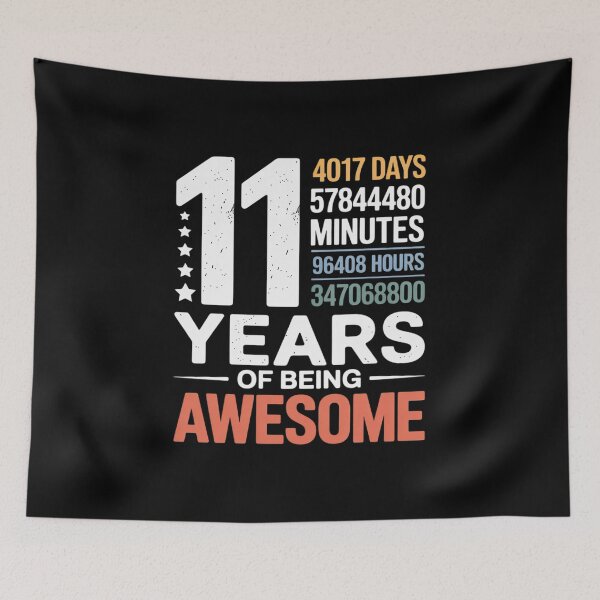 Item preview, 11th Birthday 132 Months 11 Years Old Being Awesome3  designed and sold by KonstanKoraner.