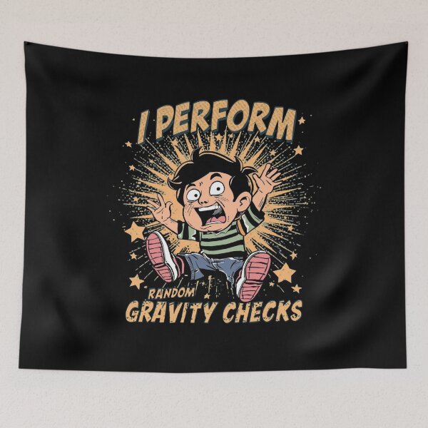 Item preview, I Perform Random Gravity Checks - Funny Anti-Gravity Boy Design designed and sold by Tucker-Art.