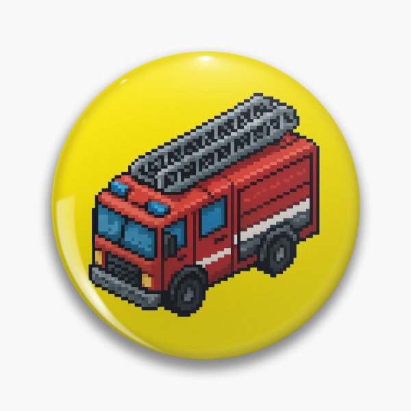 Item preview, Fire Truck Pixel Art — Retro Isometric Emergency Illustration designed and sold by arteopolis.