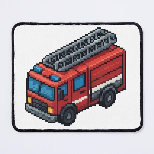 Item preview, Fire Truck Pixel Art — Retro Isometric Emergency Illustration designed and sold by arteopolis.