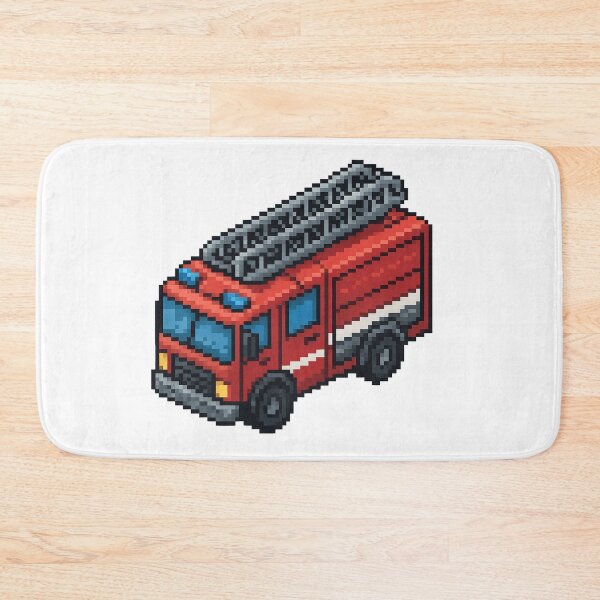 Item preview, Fire Truck Pixel Art — Retro Isometric Emergency Illustration designed and sold by arteopolis.