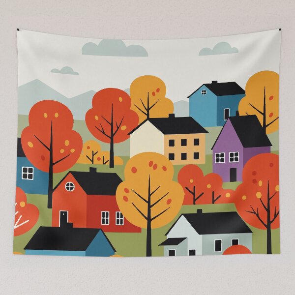 Item preview, A rural scene in autumn designed and sold by Design4uStudio.