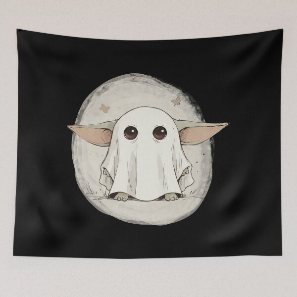 Item preview, BABY YODA DRESSED AS GHOST designed and sold by LIS AND MELIVERSO.