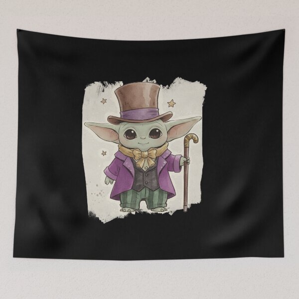 Item preview, BABY YODA DRESSED AS WILLY WONKA designed and sold by LIS AND MELIVERSO.