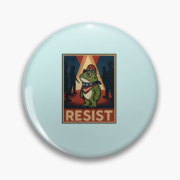 Item preview, Portland Frog Resist retro protest design patriotic humor art independence day activist frog designed and sold by Foro-Chance.