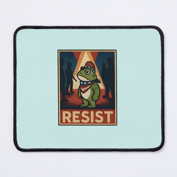 Item preview, Portland Frog Resist retro protest design patriotic humor art independence day activist frog designed and sold by Foro-Chance.