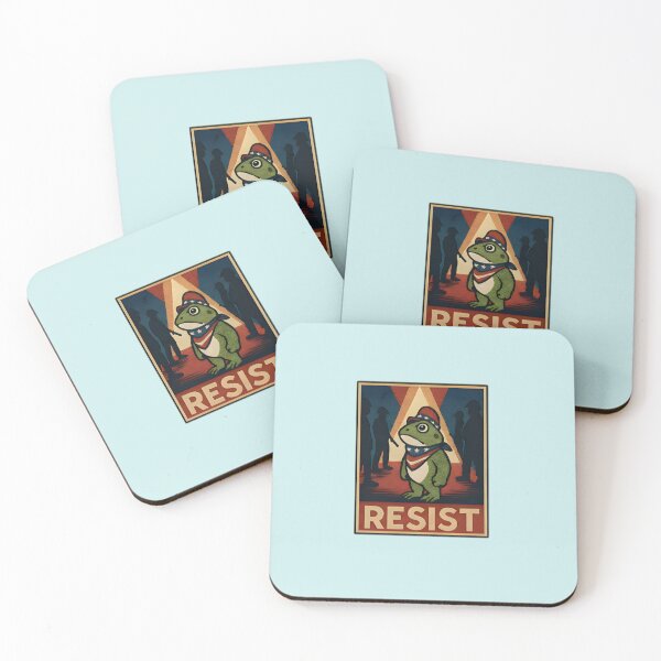 Item preview, Portland Frog Resist retro protest design patriotic humor art independence day activist frog designed and sold by Foro-Chance.