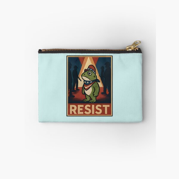 Item preview, Portland Frog Resist retro protest design patriotic humor art independence day activist frog designed and sold by Foro-Chance.