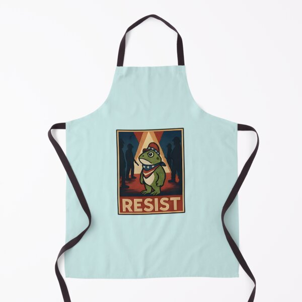 Item preview, Portland Frog Resist retro protest design patriotic humor art independence day activist frog designed and sold by Foro-Chance.