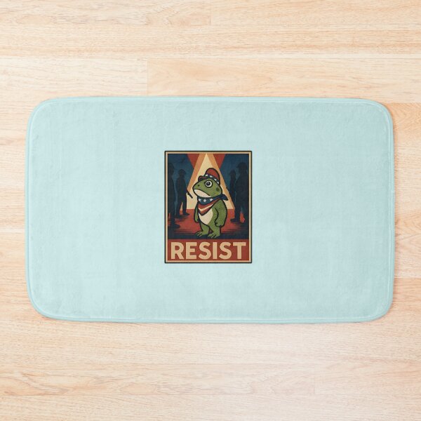 Item preview, Portland Frog Resist retro protest design patriotic humor art independence day activist frog designed and sold by Foro-Chance.