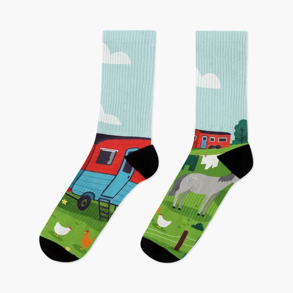 Item preview, Rural scene with caravans designed and sold by Design4uStudio.