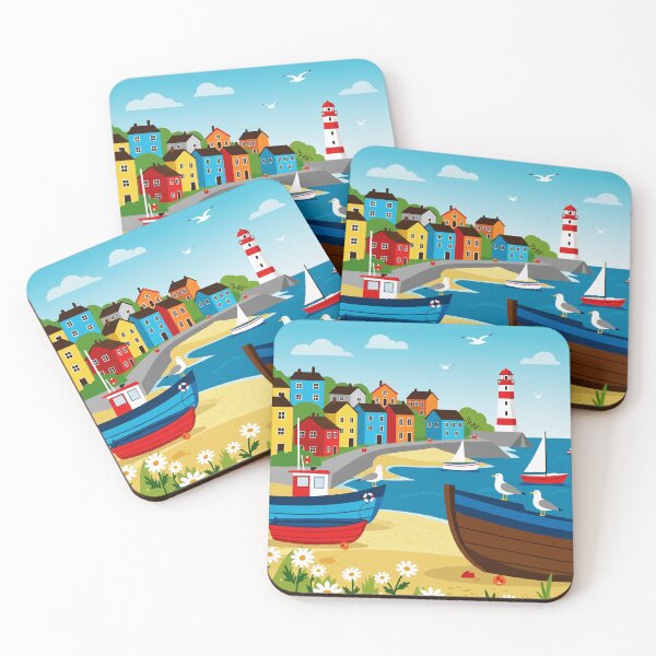 Item preview, Picturesque coastal town designed and sold by Design4uStudio.
