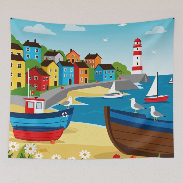 Item preview, Picturesque coastal town designed and sold by Design4uStudio.