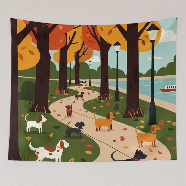Item preview, Park in autumn designed and sold by Design4uStudio.