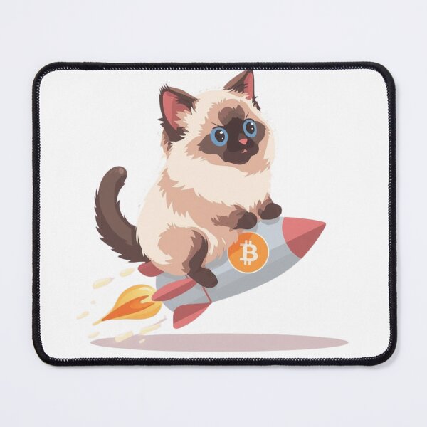 Item preview, Rocket HODL Cat – Minimalist Bitcoin To The Moon Design designed and sold by Siamcatshop.